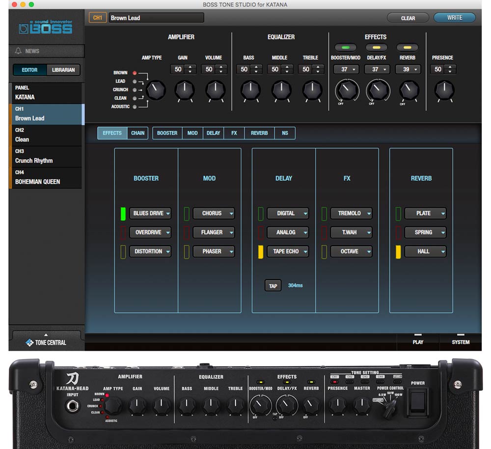 BOSS Tone Editor for the Katana Amplifier Series U.S. Blog