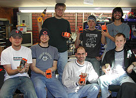 (L-R): Jacob Adams, Isaac Nelson, DW Nelson, Traye Johnston, James NeSmith, Robert Keeley, and Daniel Hast