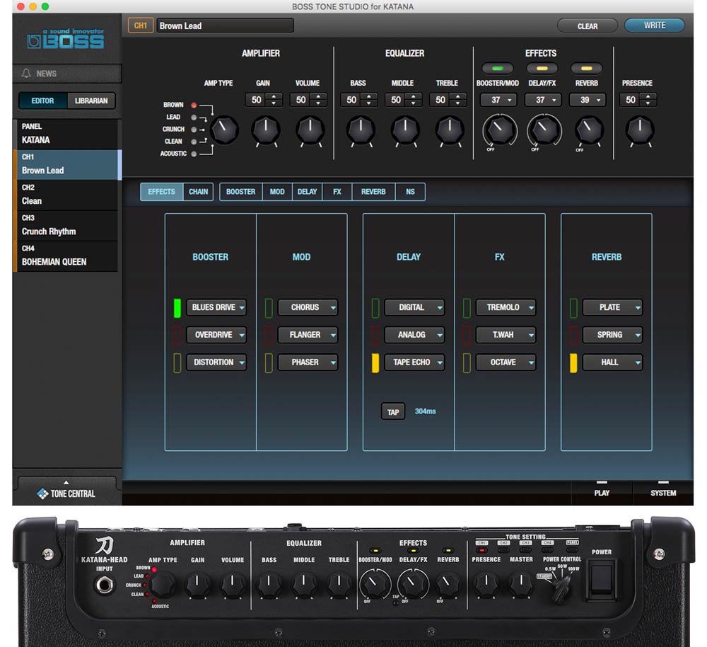 BOSS Tone Studio Editor for the Katana Guitar Amplifier Series - BOSS .  Blog
